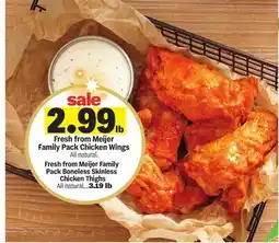 Meijer Fresh from Meijer Family Pack Chicken Wings offer