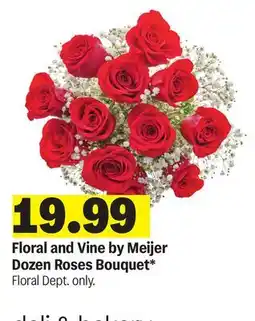 Meijer Floral Vine by Meijer Dozen Roses Bouquet offer