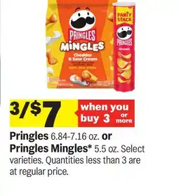 Meijer Pringles 6.84-7.16 oz. or Pringles Mingles* 5.5 oz offer