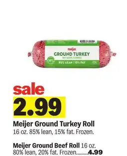Meijer Meijer Ground Turkey Roll offer