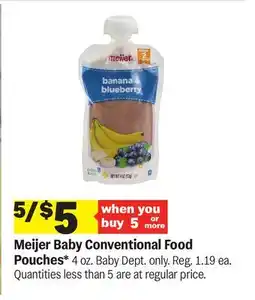 Meijer Meijer Baby Conventional Food Pouches offer