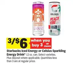 Meijer Starbucks Iced Energy or Celsius Sparkling Energy Drink offer