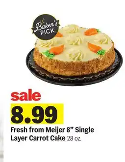 Meijer Fresh from Meijer 8 Single Layer Carrot Cake offer
