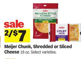 Meijer Meijer Chunk, Shredded or Sliced Cheese offer