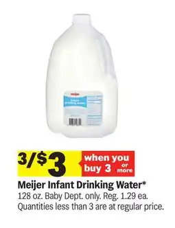 Meijer Meijer Infant Drinking Water offer