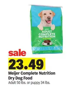 Meijer Meijer Complete Nutrition Dry Dog Food offer
