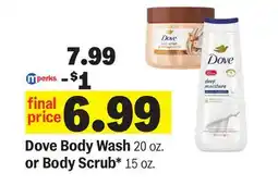 Meijer Dove Body Wash 20 oz. or Body Scrub* 15 oz offer