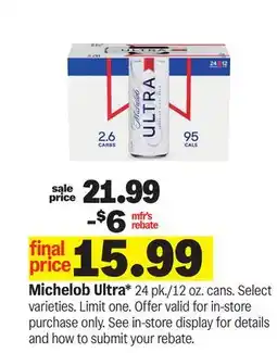 Meijer Michelob Ultra offer
