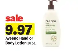 Meijer Aveeno Hand or Body Lotion offer