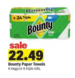 Meijer Bounty Paper Towels offer