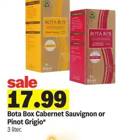 Meijer Bota Box Cabernet Sauvignon or Pinot Grigio offer