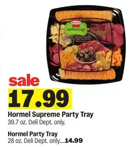 Meijer Hormel Supreme Party Tray offer