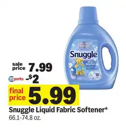 Meijer Snuggle Liquid Fabric Softener offer
