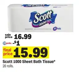 Meijer Scott 1000 Sheet Bath Tissue offer