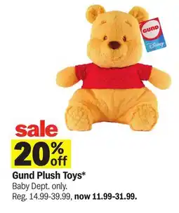 Meijer Gund Plush Toys offer