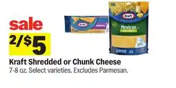 Meijer Kraft Shredded or Chunk Cheese offer