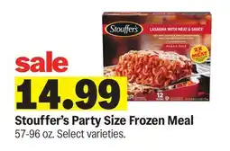 Meijer Stouffer's Party Size Frozen Meal offer
