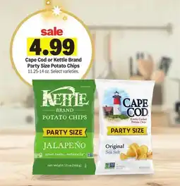 Meijer Cape Cod or Kettle Brand Party Size Potato Chips offer