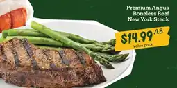 Sprouts Farmers Market Premium Angus Boneless Beef New York Steak offer