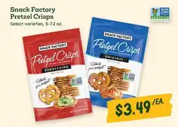 Sprouts Farmers Market Snack Factory Pretzel Crisps offer