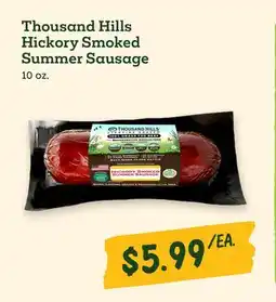 Sprouts Farmers Market Thousand Hills Hickory Smoked Summer Sausage offer