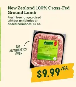 Sprouts Farmers Market New Zealand 100% Grass-Fed Ground Lamb offer