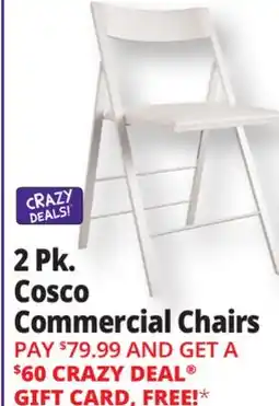 Ocean State Job Lot Cosco Vinyl Folding Chair White 2 Pack offer