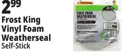Ocean State Job Lot Frost King Vinyl Foam Self-Stick Weatherseal offer