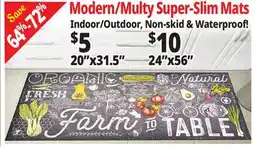 Ocean State Job Lot Modern/Multy Super-Slim Mats offer