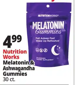 Ocean State Job Lot Nutrition Works Melatonin & Ashwagandha Gummies offer