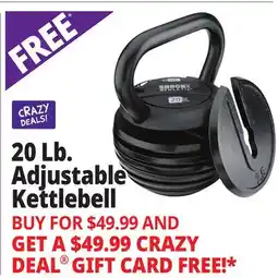 Ocean State Job Lot Shock Athletic 20 lb. Adjustable Kettlebell offer