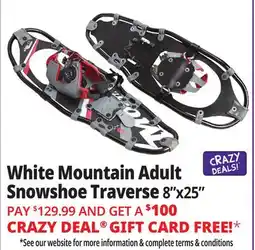 Ocean State Job Lot White Mountain Adult Snowshoe Traverse 8 x 25 offer