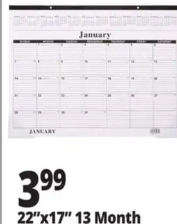 Ocean State Job Lot 2025-2026 Premiere 17 Month Desk Calendar 18 offer