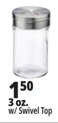 Ocean State Job Lot Spice Jar Glass 3oz with Swivel Top Shaker Lid offer