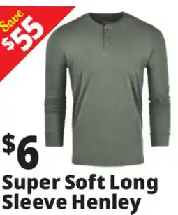 Ocean State Job Lot Super Soft Long Sleeve Henley offer