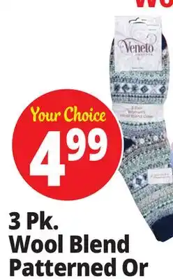 Ocean State Job Lot 3 Pk. Wool Blend Patterned offer