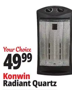 Ocean State Job Lot Konwin Infrared Quartz Tower Heater with Fan offer