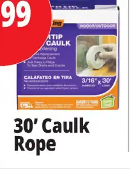 Ocean State Job Lot Frost King Indoor/Outdoor Fingertip Rope Caulk 3/16 x 30' offer