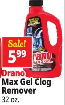 Ocean State Job Lot Drano Pro Strength Max Gel Clog Remover 32 oz offer