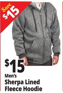Ocean State Job Lot Men's Sherpa Lined Fleece Hoodie offer