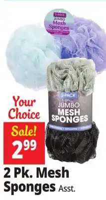 Ocean State Job Lot Jumbo Mesh Sponges 2 Count offer
