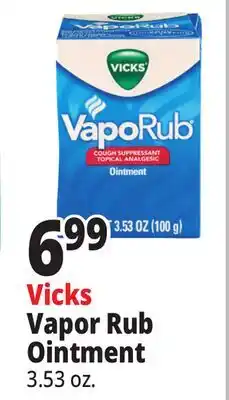 Ocean State Job Lot Vicks VapoRub Cough Suppressant Topical Analgesic Ointment 3.53 oz offer