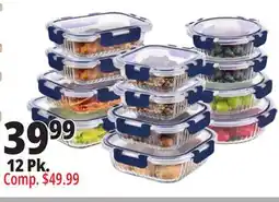 Ocean State Job Lot Home Living 12 Piece Glass Navy Storage Set with Lids offer