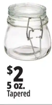 Ocean State Job Lot Spice Jar Glass 5oz Tapered with Flip Top Lid offer