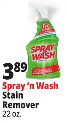 Ocean State Job Lot Spray 'n Wash Laundry Stain Remover 22 oz offer