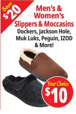 Ocean State Job Lot Men's & Women's Slippers & Moccasins offer