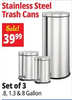 Ocean State Job Lot Stainless Steel Trash Cans offer