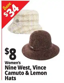 Ocean State Job Lot Women's Nine West, Vince Camuto & Lemon Hats offer