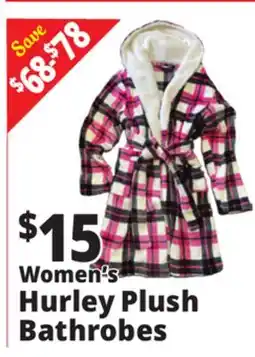 Ocean State Job Lot Women's Hurley Plush Bathrobes offer