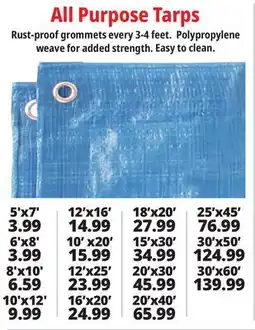 Ocean State Job Lot All Purpose Tarps offer